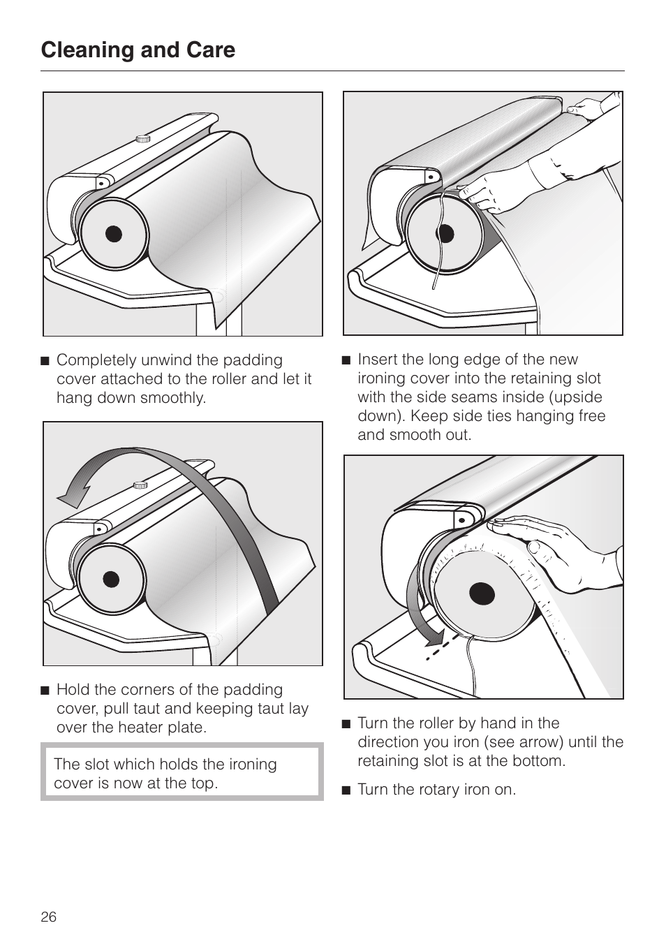 Cleaning and care | Miele B 890 User Manual | Page 26 / 36