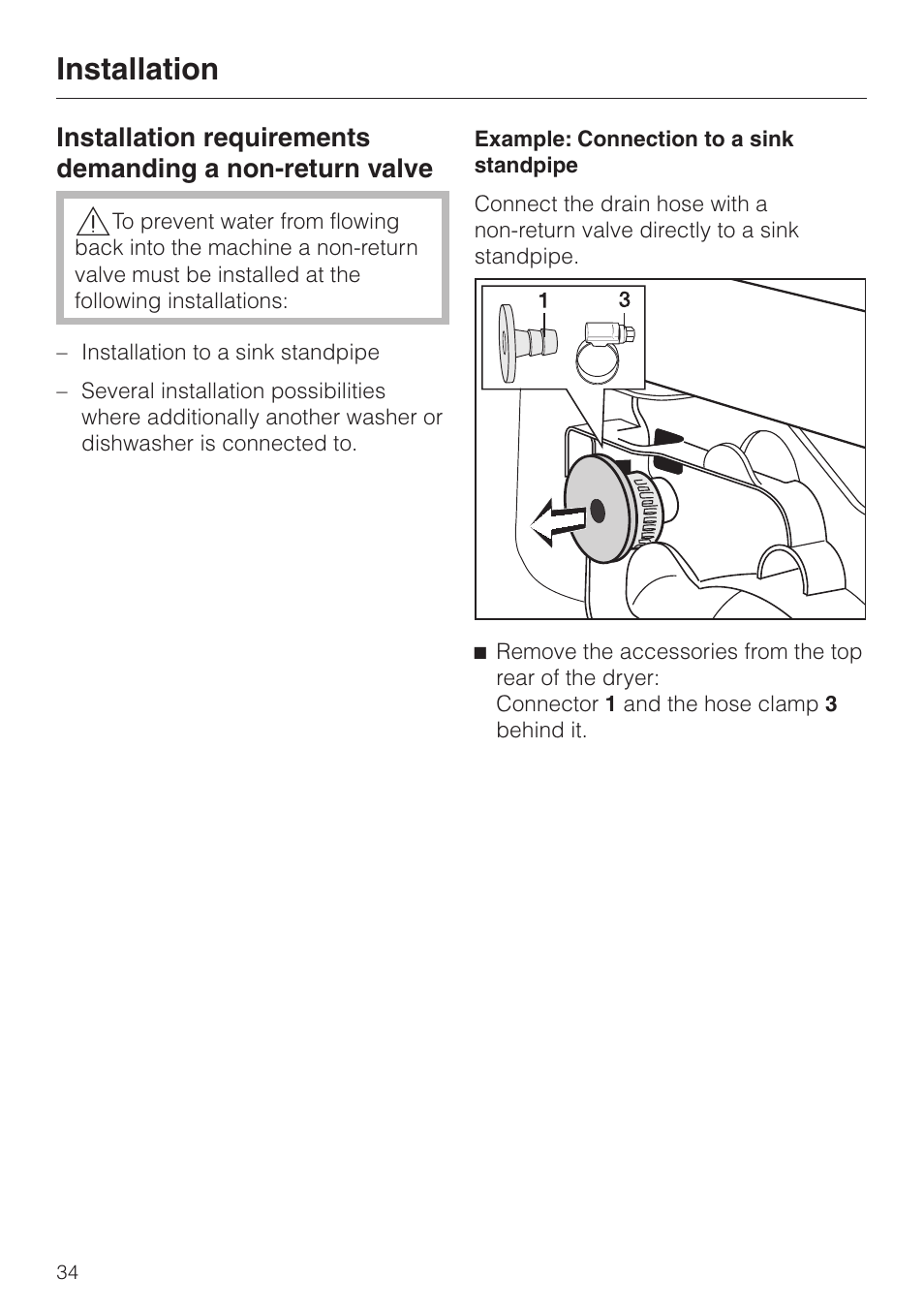 Installation | Miele TOUCHTRONIC T 8012 C User Manual | Page 38 / 40