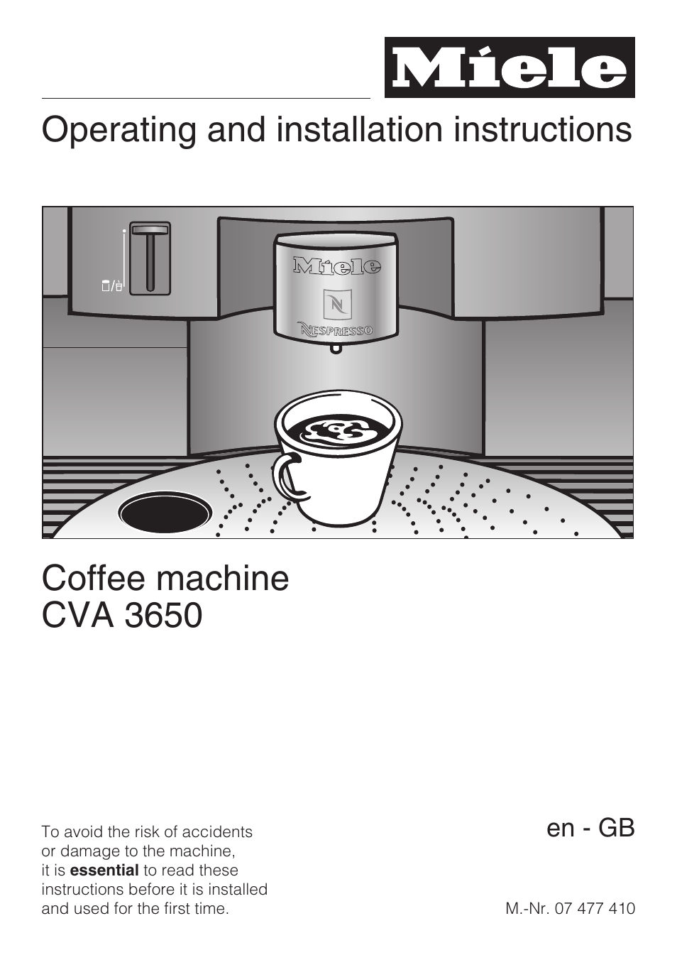 Miele CVA 3650  EN User Manual | 72 pages