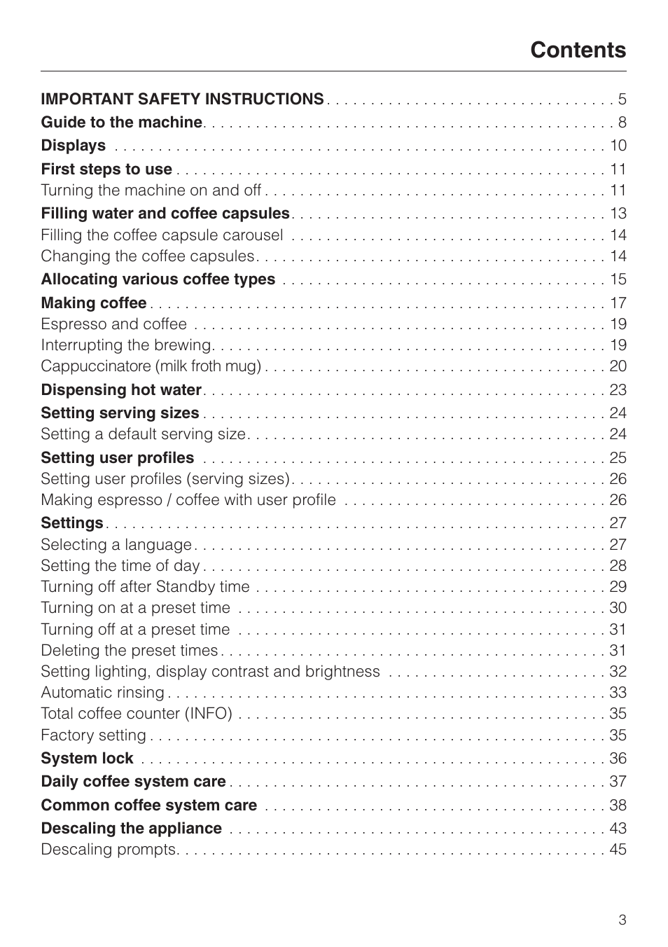 Miele CVA 2650 User Manual | Page 3 / 68