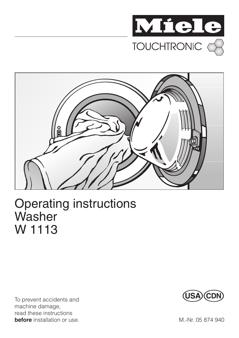 Miele W 1113 User Manual | 56 pages