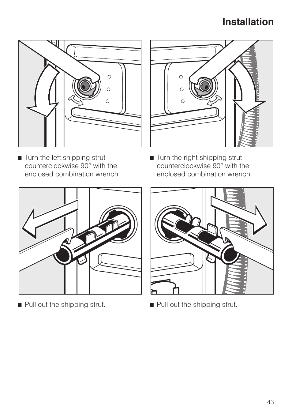 Installation | Miele W 1113 User Manual | Page 47 / 56