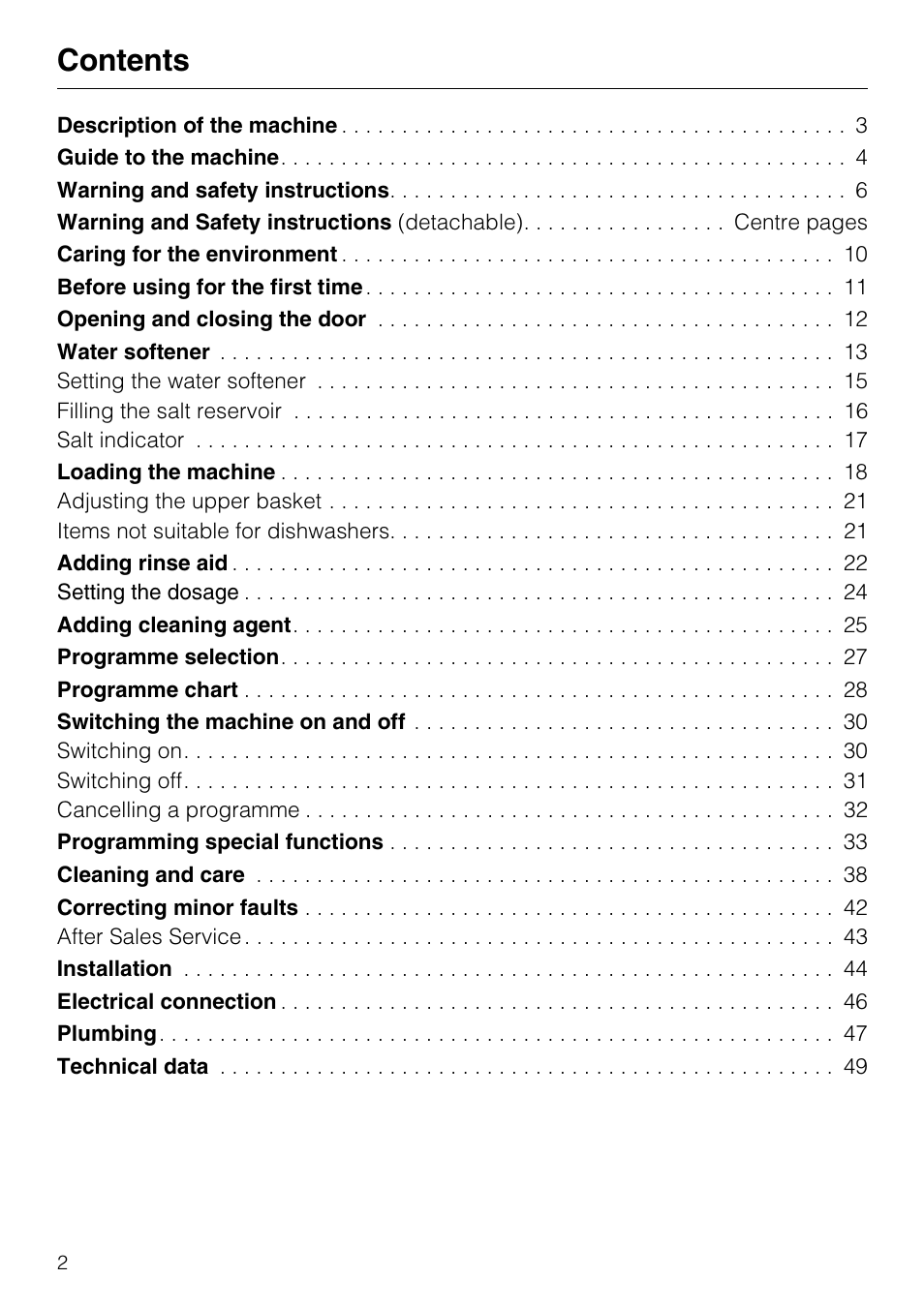 Miele G7859 User Manual | Page 2 / 56