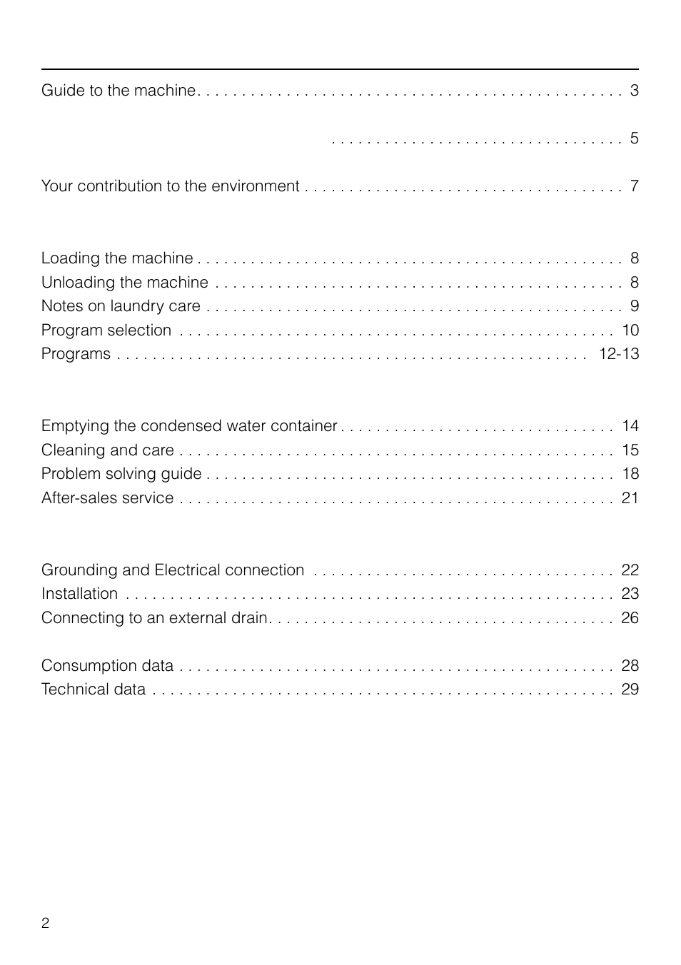 Miele T1570C User Manual | Page 2 / 32