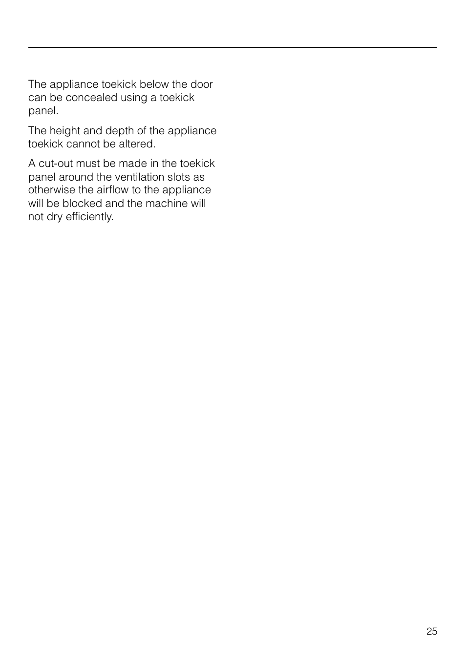 Installation | Miele T1570C User Manual | Page 25 / 32
