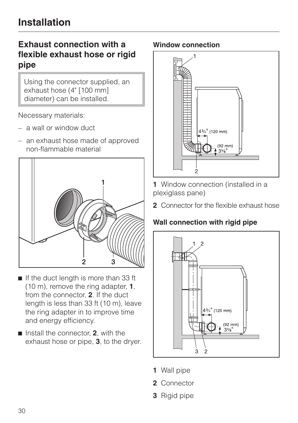 Installation | Miele TOUCHTRONIC T 1303 User Manual | Page 34 / 40