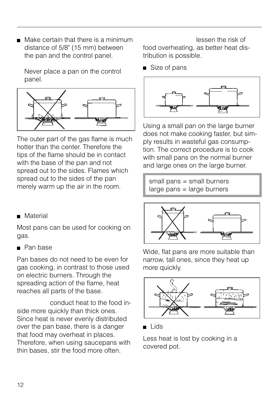 Using the cooktop, Suitable pans | Miele KM83-2 User Manual | Page 12 / 28