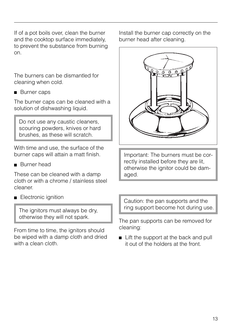 Cleaning and care | Miele KM83-2 User Manual | Page 13 / 28