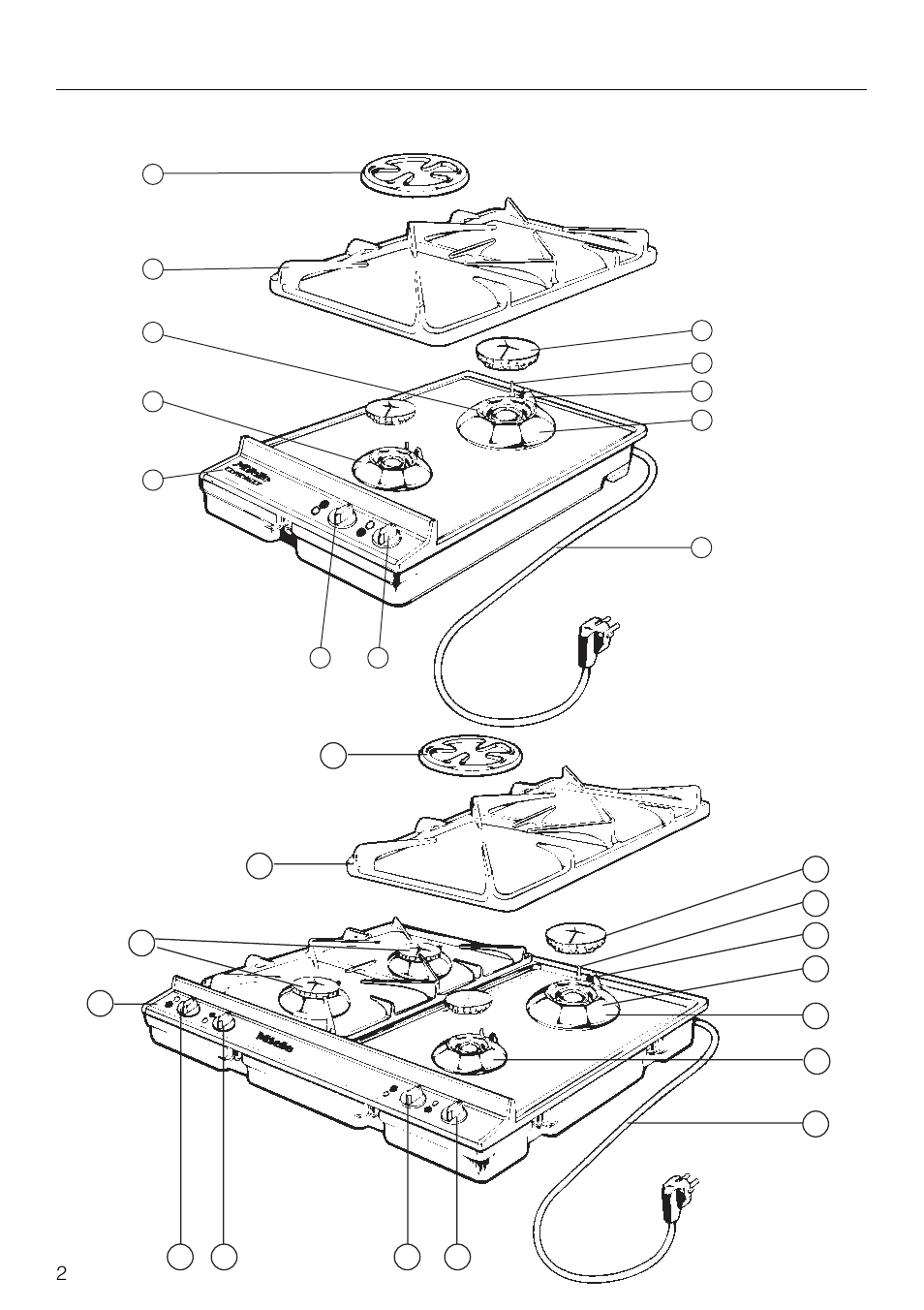 Description of the appliance | Miele KM83-2 User Manual | Page 2 / 28