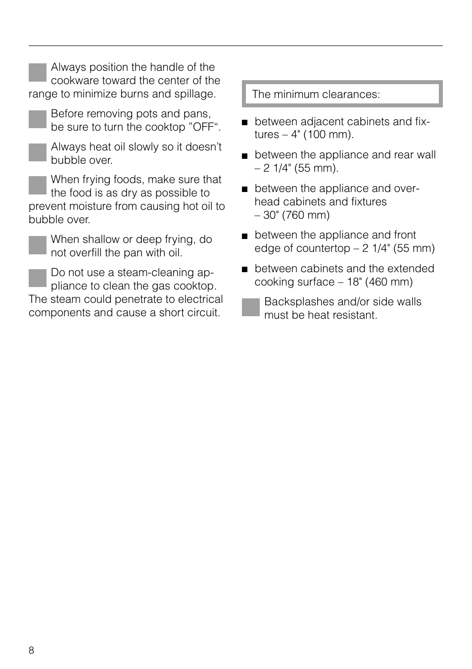 Warning and safety instructions | Miele KM83-2 User Manual | Page 8 / 28