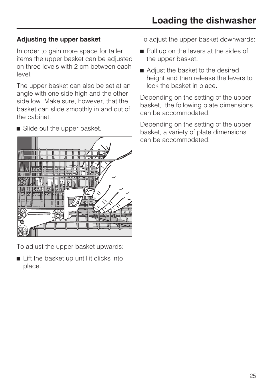 Loading the dishwasher | Miele G 5705 User Manual | Page 25 / 72