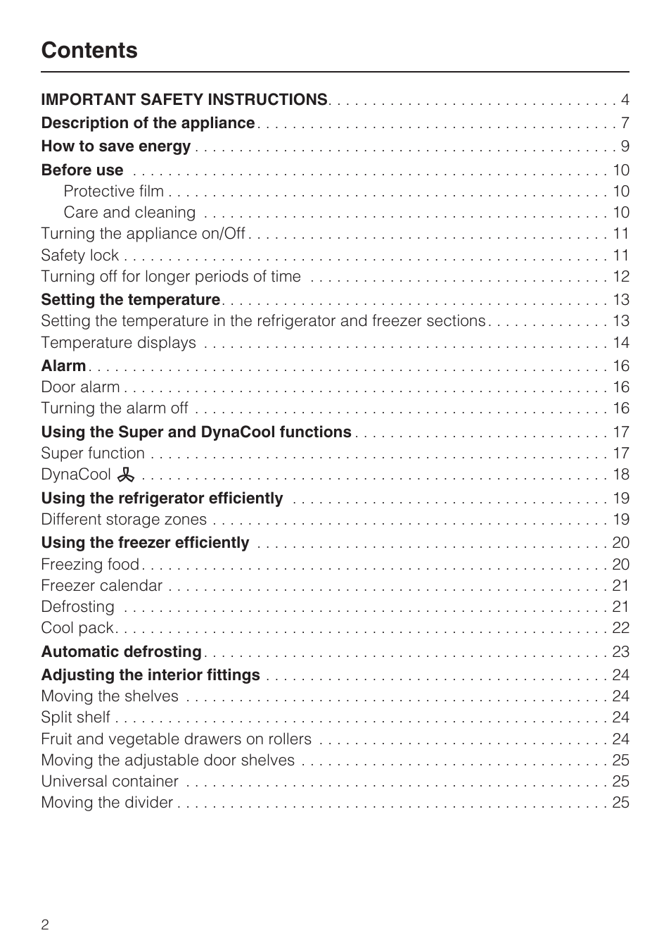 Miele KFN 9753 iD EN User Manual | Page 2 / 56
