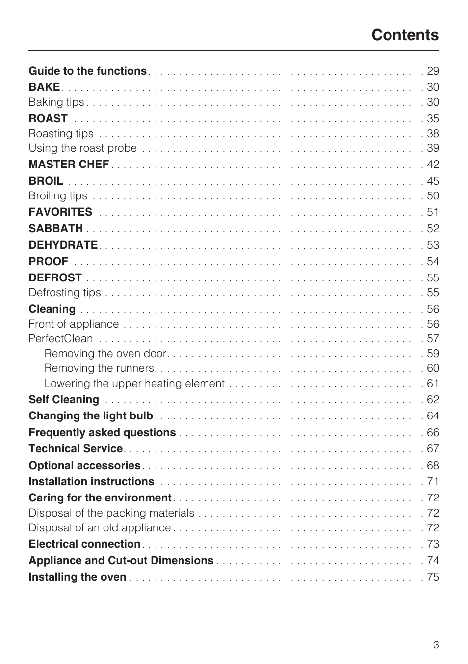 Miele OVEN H 4882 BP User Manual | Page 3 / 80