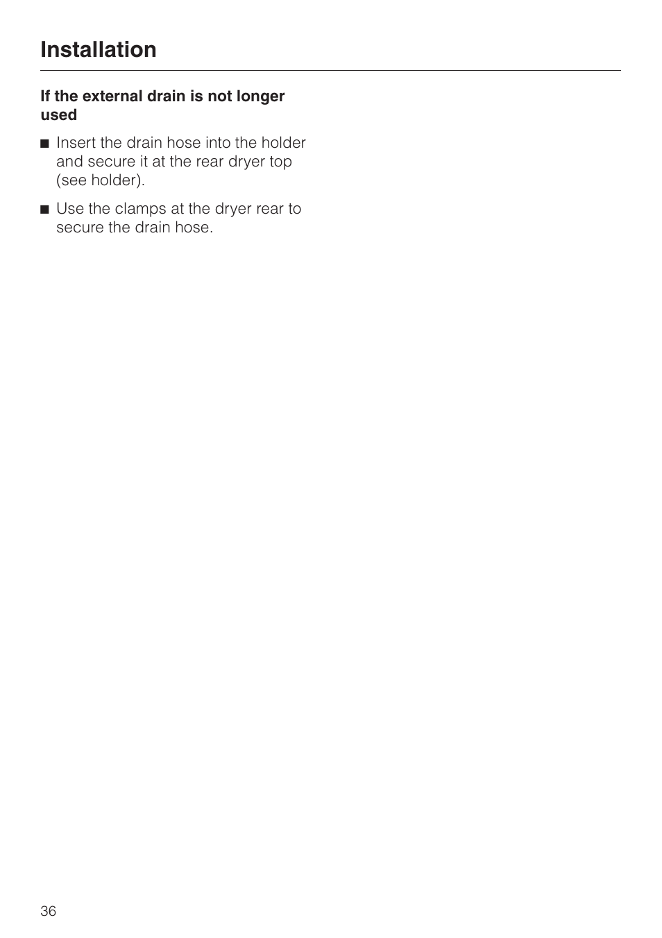 Installation | Miele T 1329 C User Manual | Page 40 / 44