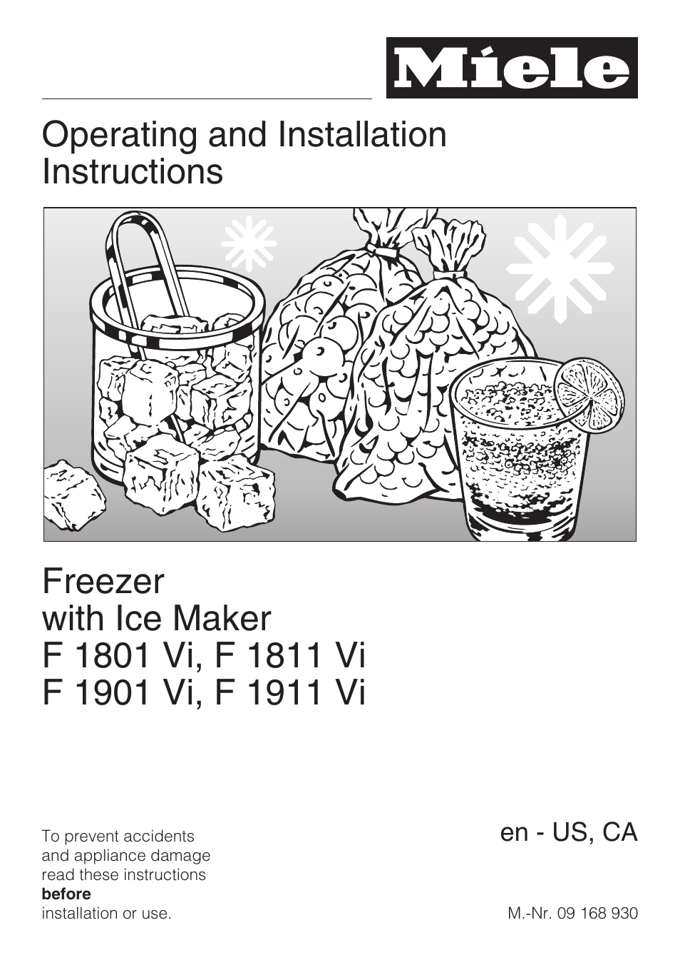 Miele F1801VI User Manual | 80 pages