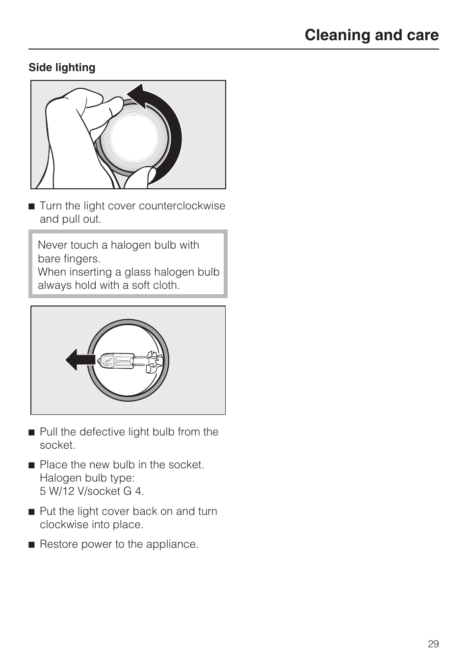 Cleaning and care | Miele F1801VI User Manual | Page 29 / 80