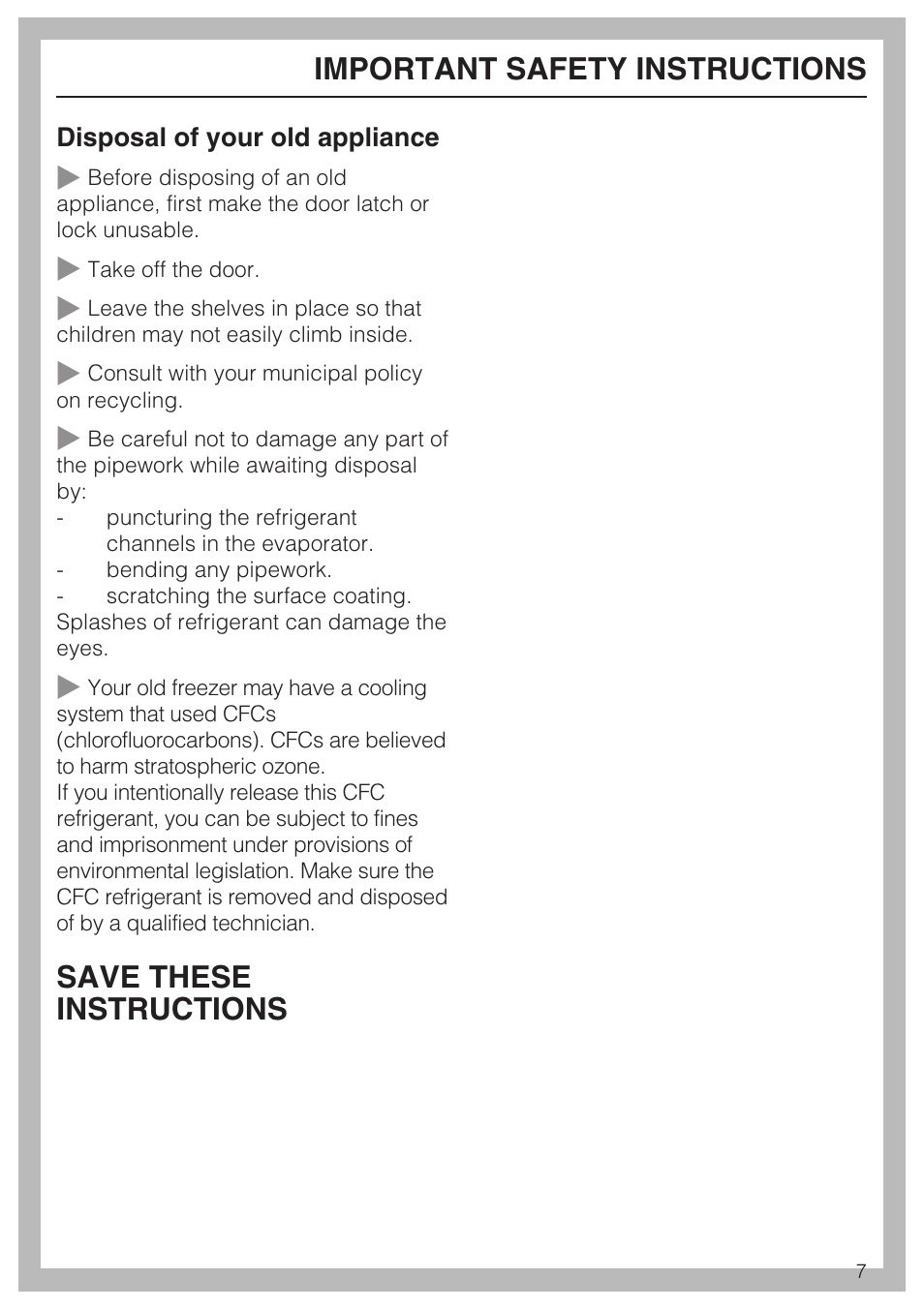 Miele F1801VI User Manual | Page 7 / 80