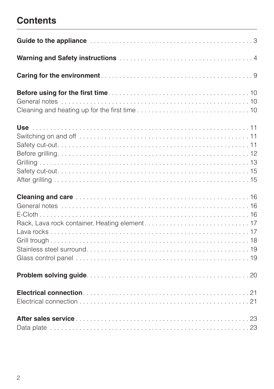 Miele KM 411 User Manual | Page 2 / 24