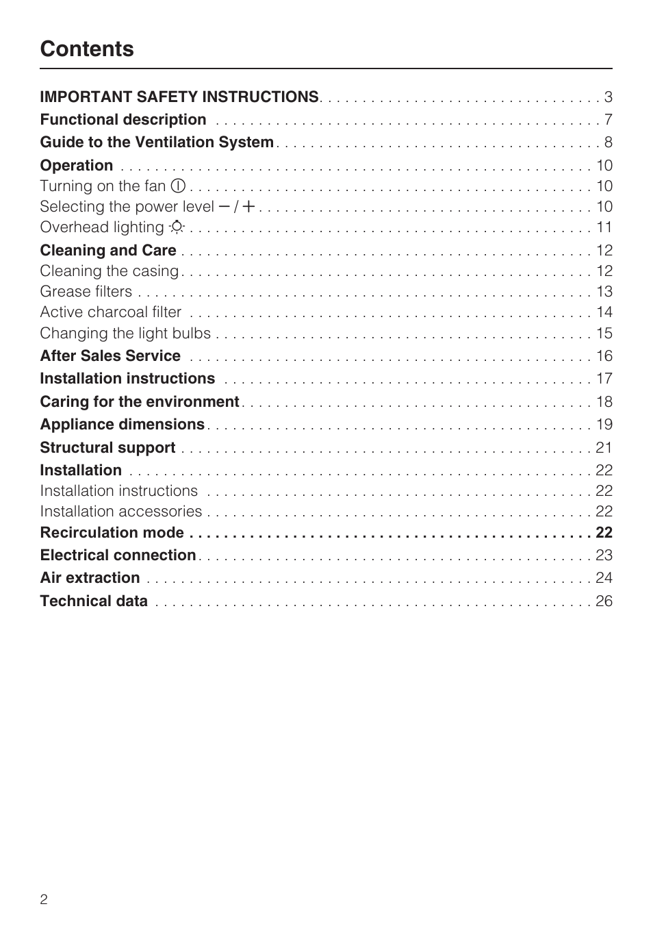 Miele DA 390-5 User Manual | Page 2 / 28