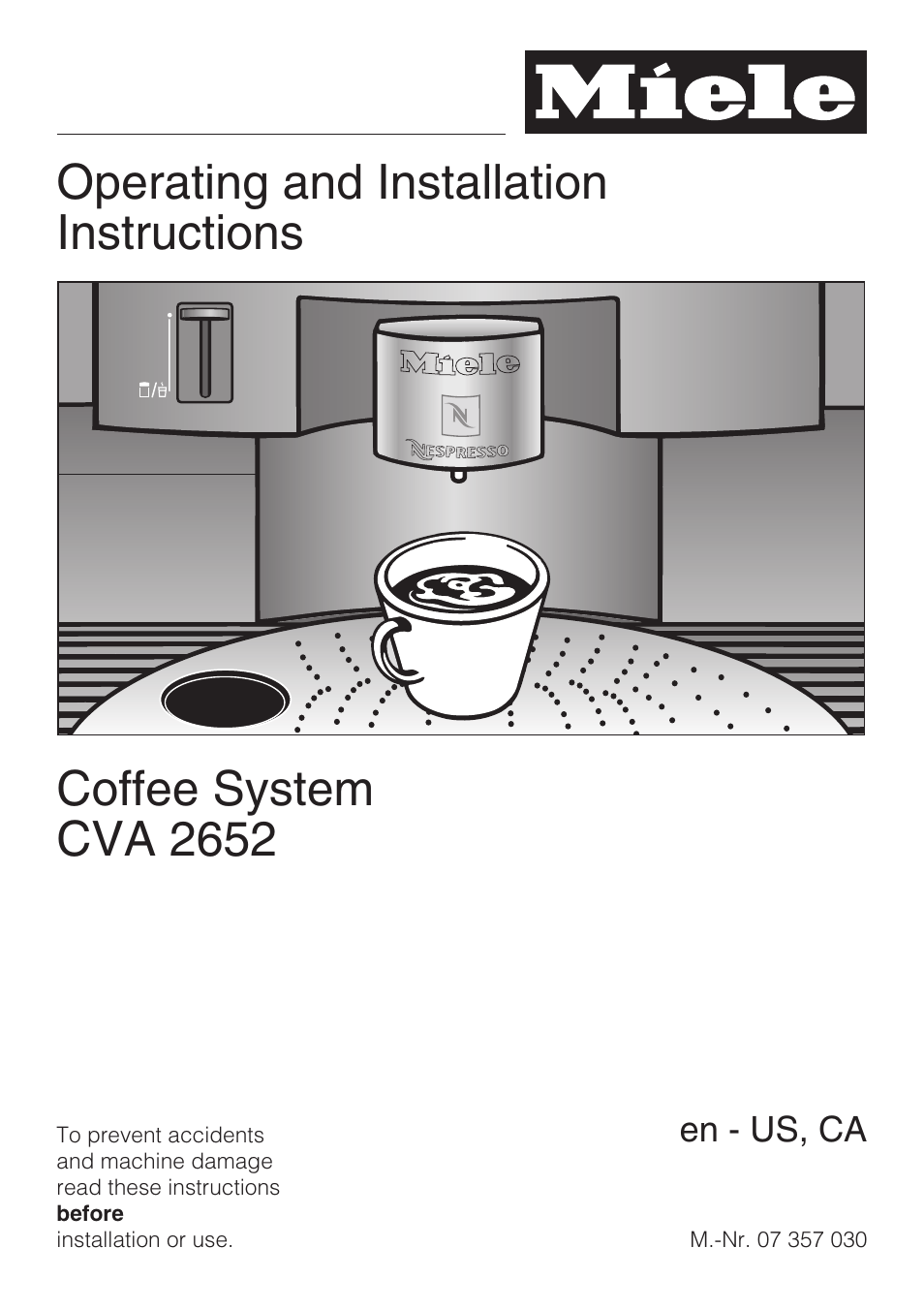 Miele CVA 2652 User Manual | 72 pages