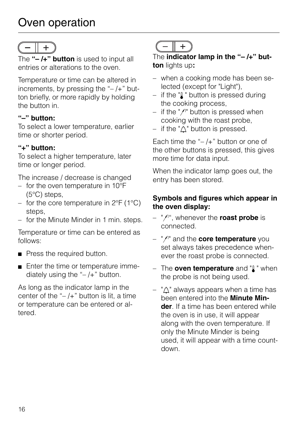 Oven operation | Miele H 277 B User Manual | Page 16 / 60