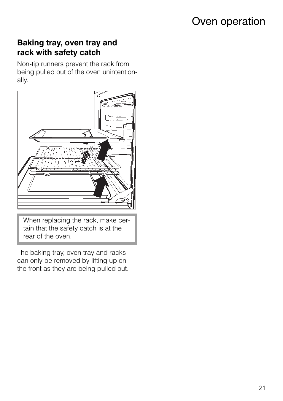 Oven operation | Miele H 277 B User Manual | Page 21 / 60
