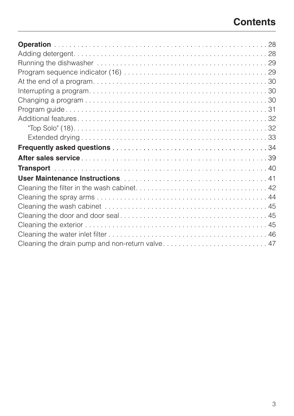 Miele G 832 SC User Manual | Page 3 / 48