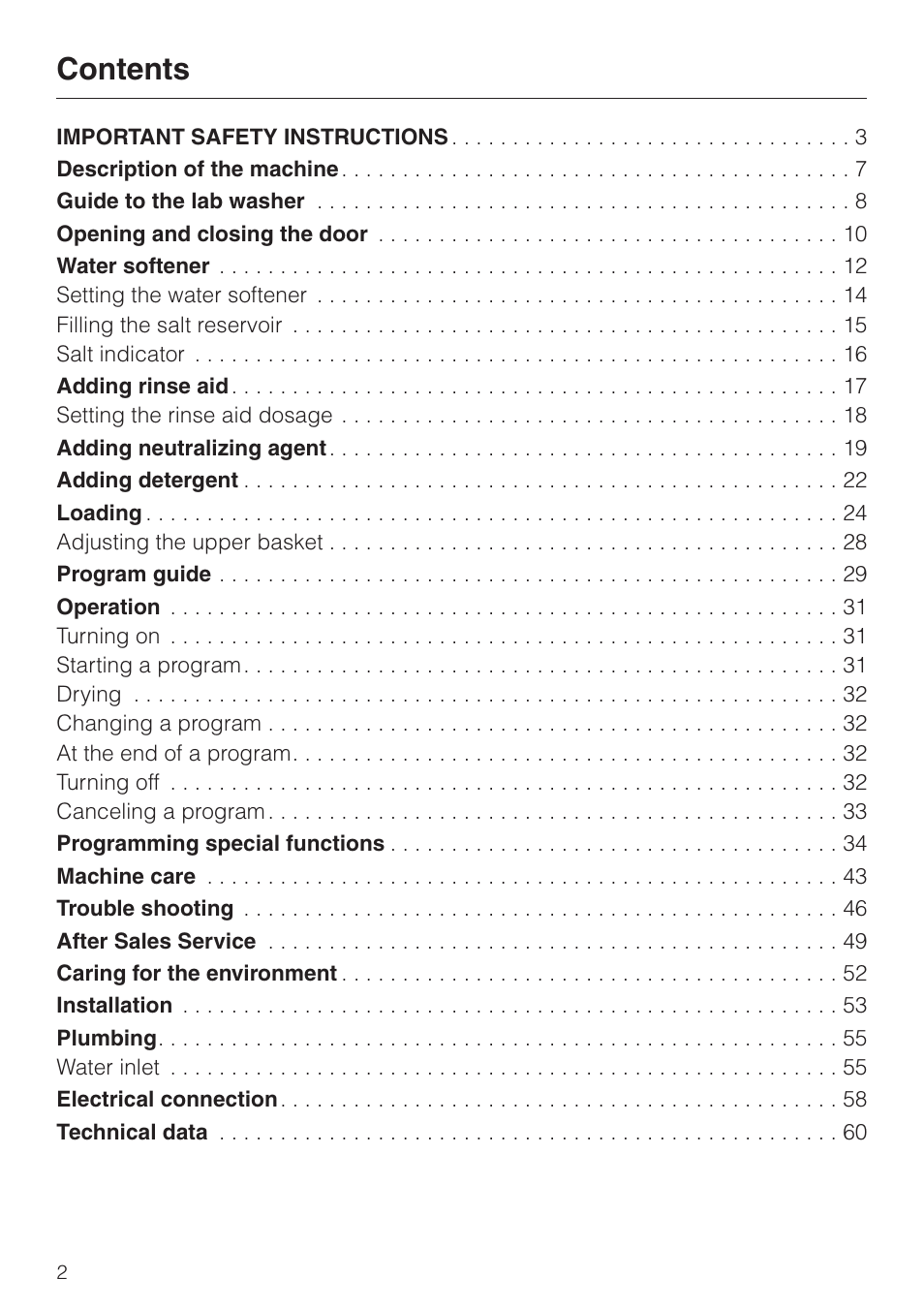 Miele G 7883 User Manual | Page 2 / 64