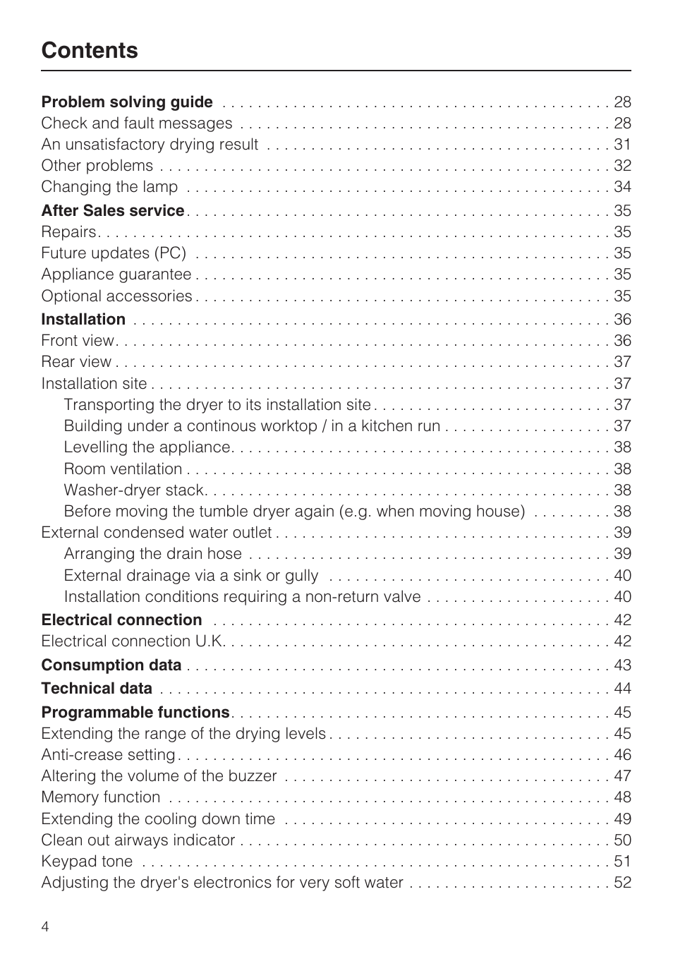 Miele T 8822 C User Manual | Page 4 / 56