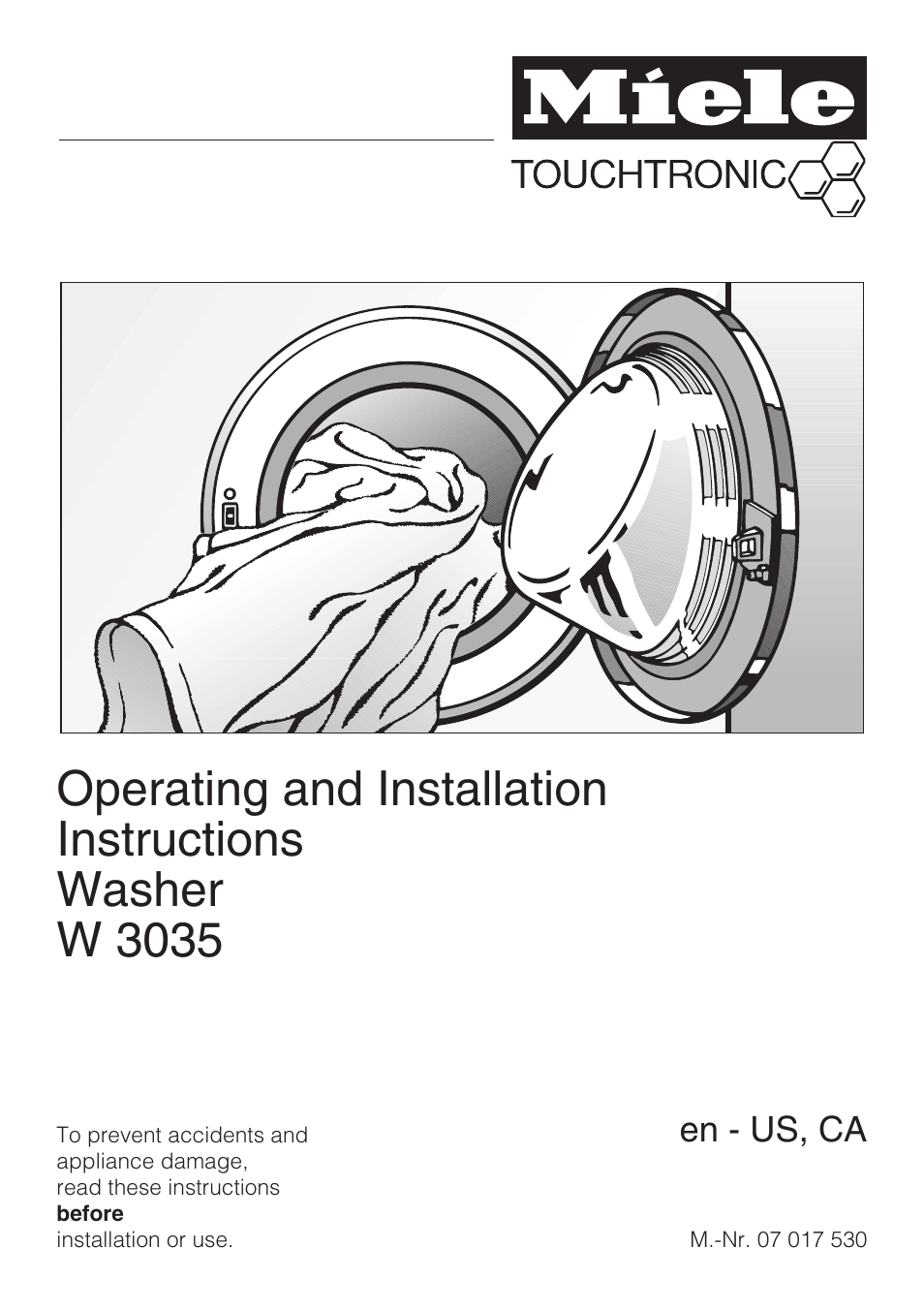 Miele W3035 User Manual | 56 pages