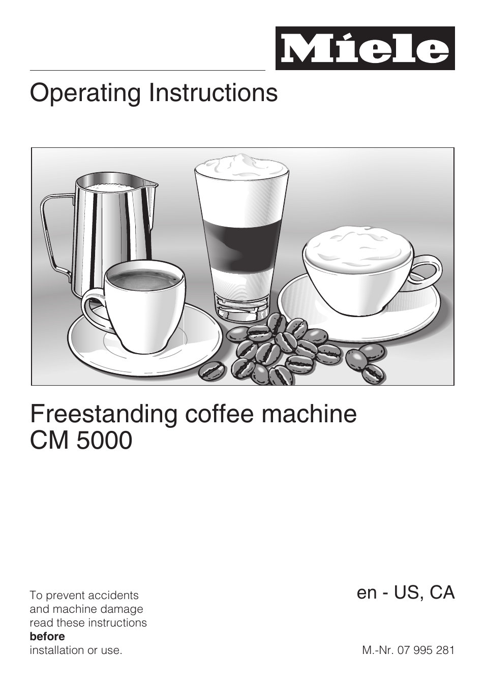 Miele FREESTANDING COFFEE MACHINE CM 5000 User Manual | 76 pages