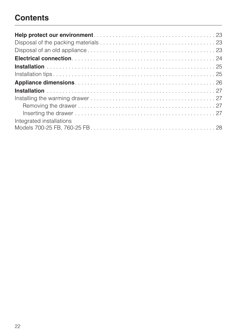 Miele ESW700-25 User Manual | Page 22 / 32