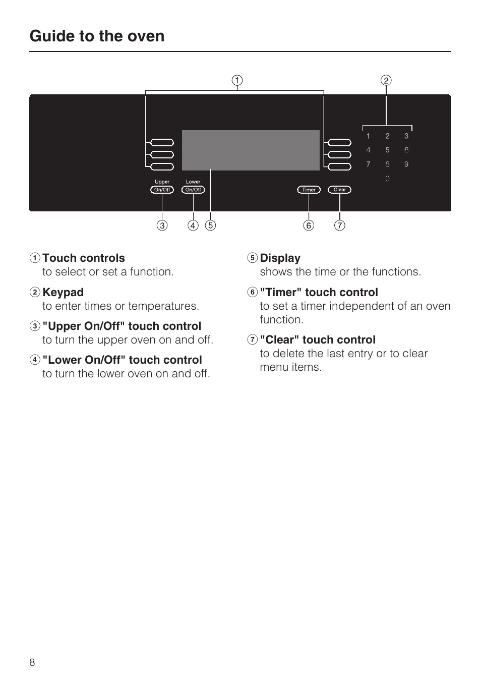 Guide to the oven | Miele H4890B2 User Manual | Page 8 / 76