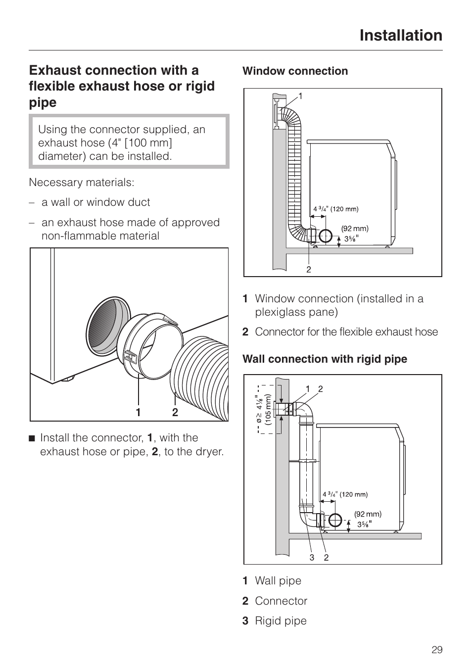 Installation | Miele T 1413 T 1415 User Manual | Page 33 / 40