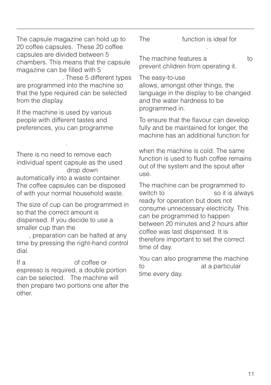 Brief description 11, Brief description | Miele CVA 2660 User Manual | Page 11 / 88