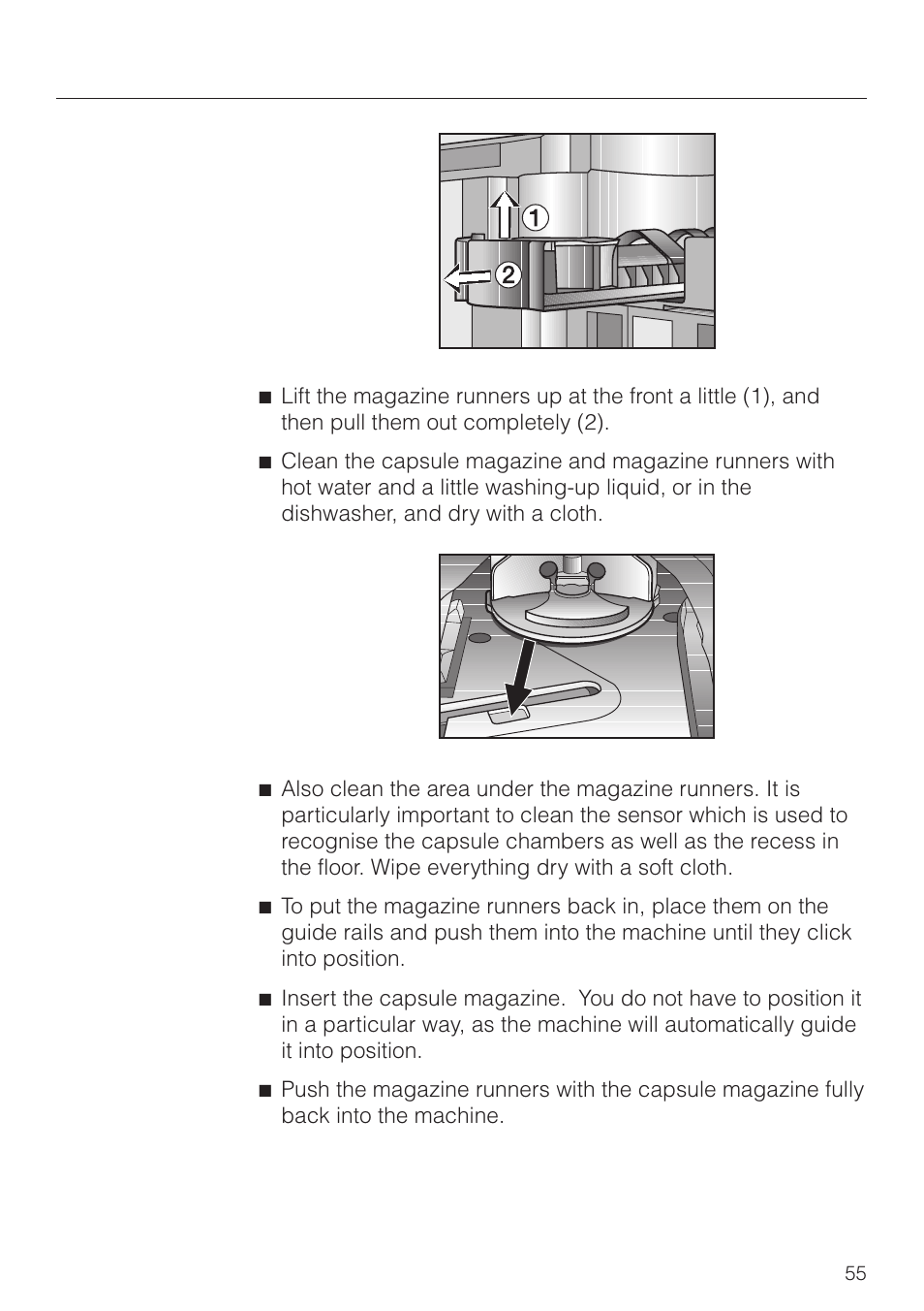 Cleaning and care | Miele CVA 2660 User Manual | Page 55 / 88