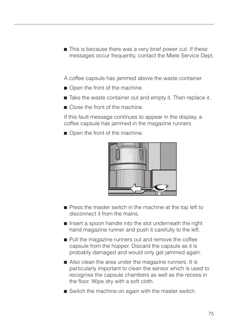 Problem solving guide | Miele CVA 2660 User Manual | Page 75 / 88