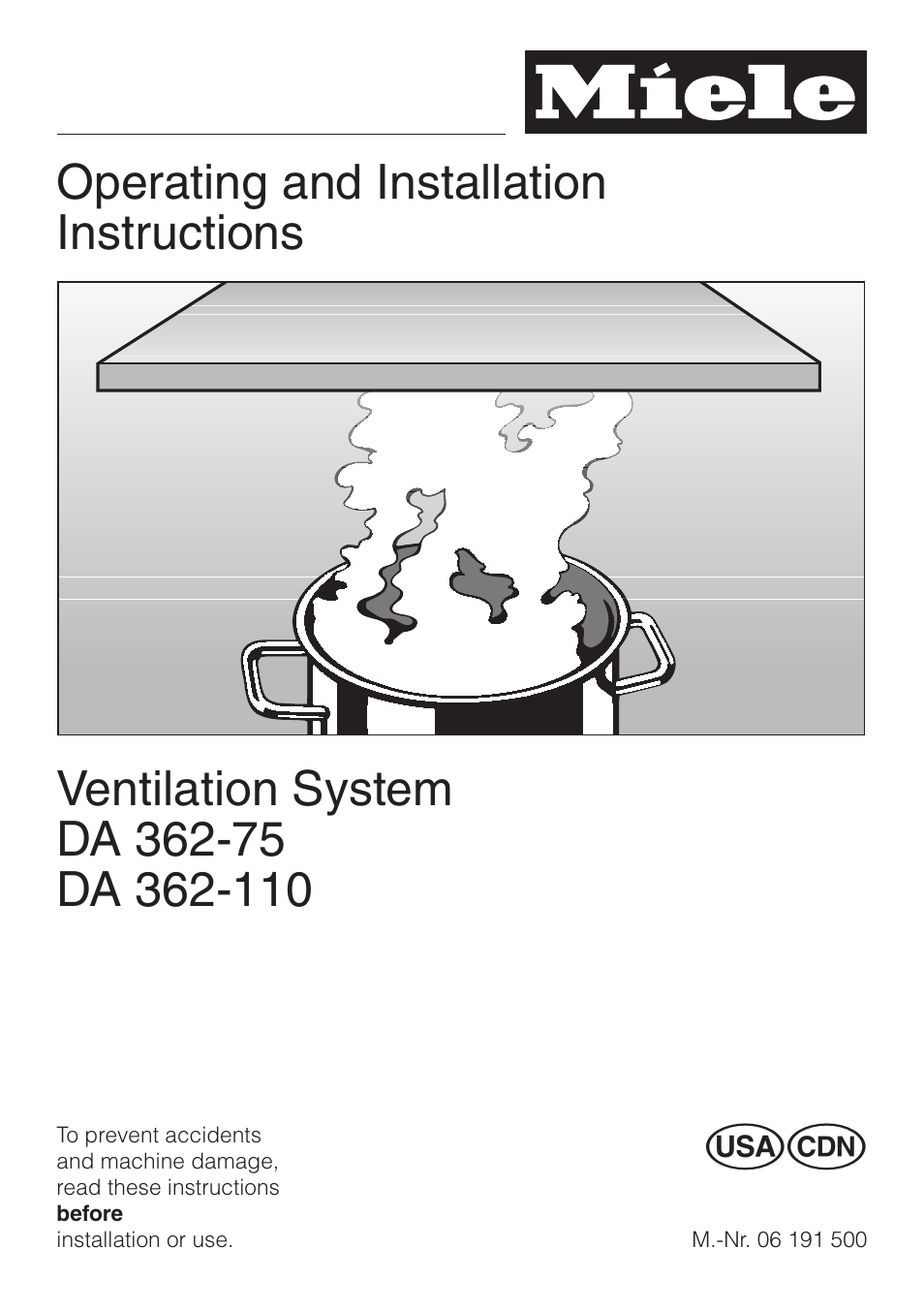 Miele DA 362-75 User Manual | 40 pages