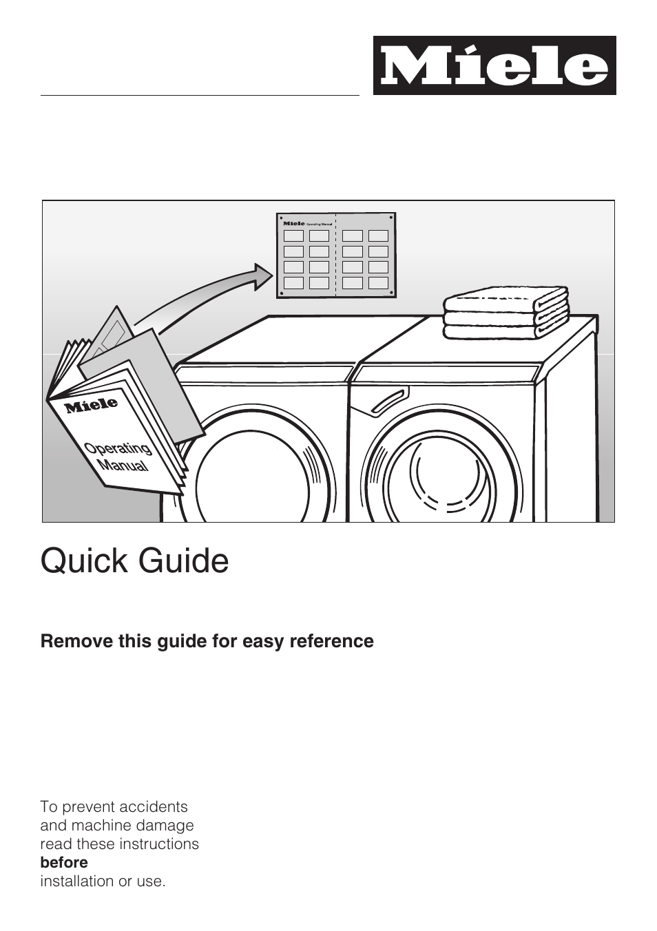 Quick guide 17, Quick guide | Miele TOUCHTRONIC T 9820 User Manual | Page 17 / 36