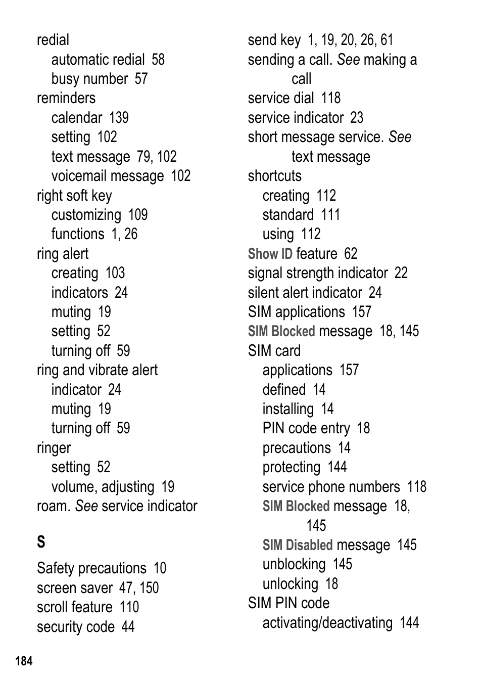 Siemens U15 User Manual | Page 185 / 188