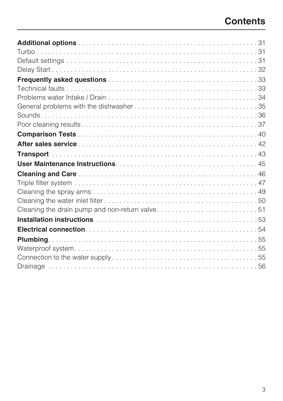 Miele G 2143 User Manual | Page 3 / 60