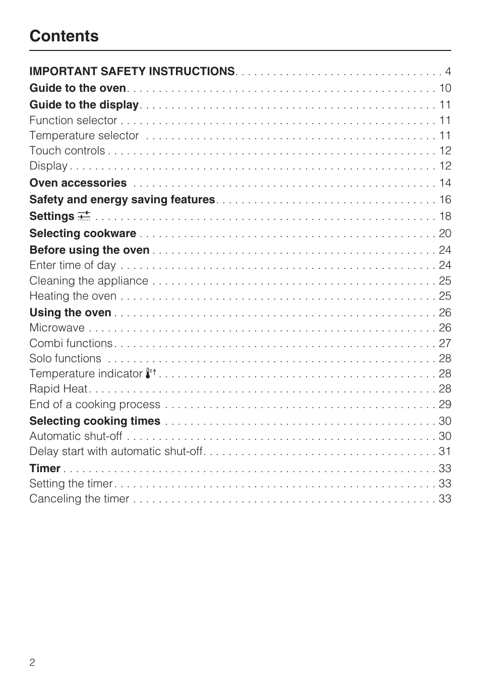 Miele H 4044 BM User Manual | Page 2 / 56