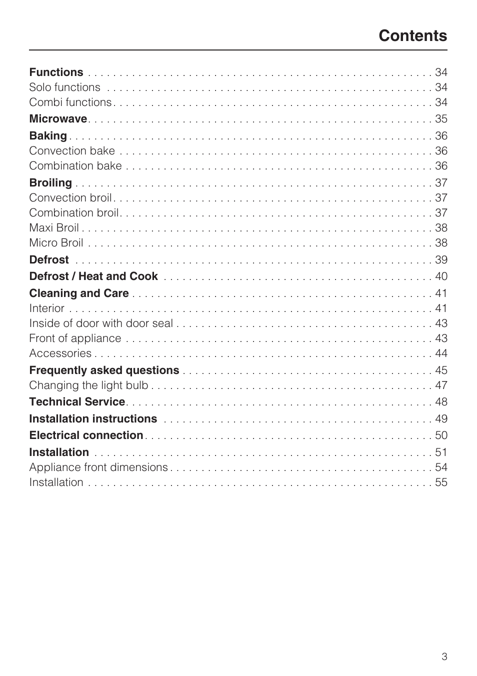 Miele H 4044 BM User Manual | Page 3 / 56