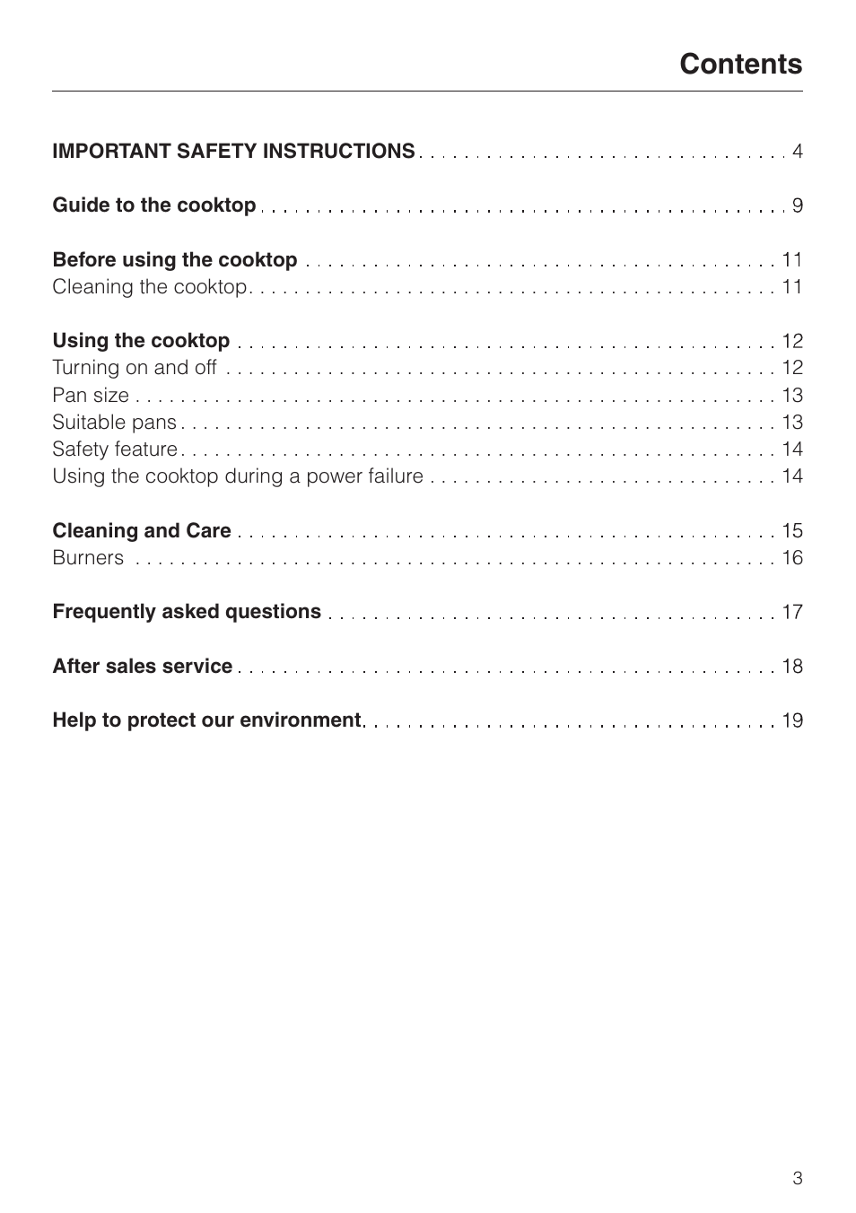 Miele KM360G User Manual | Page 3 / 20