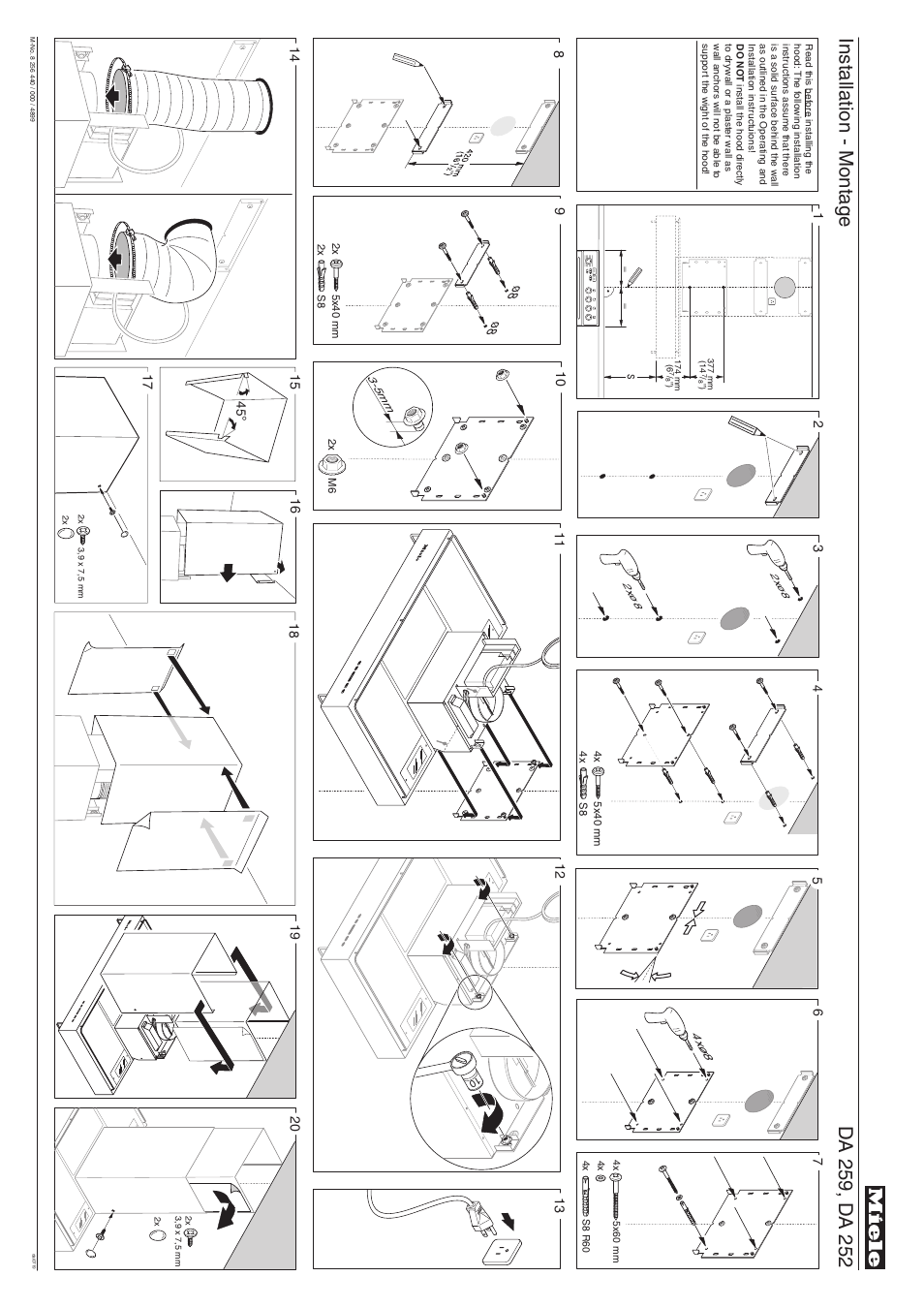 Miele DA252 User Manual | 1 page