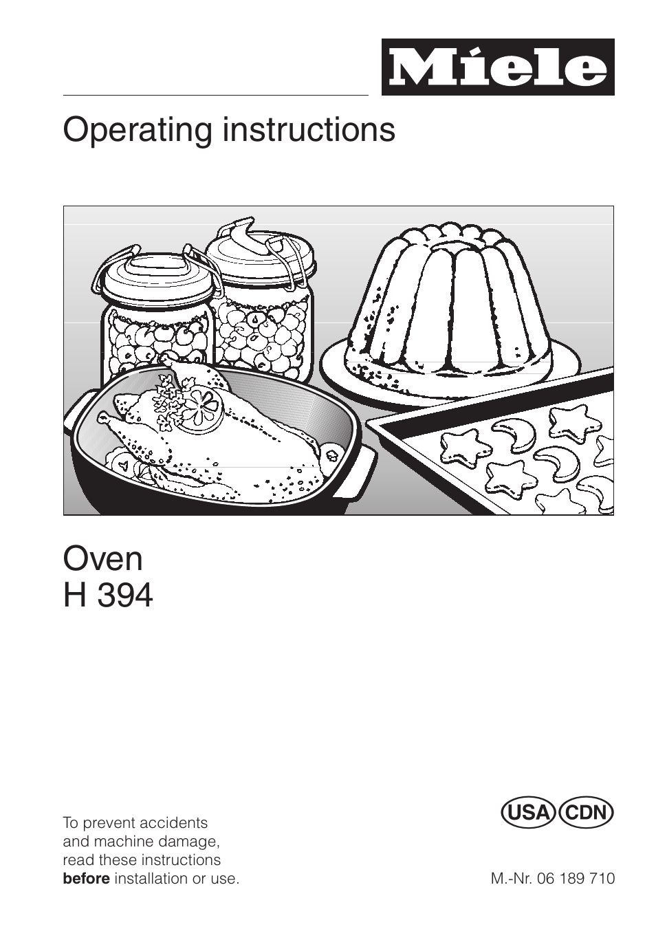 Miele H 394 User Manual | 68 pages