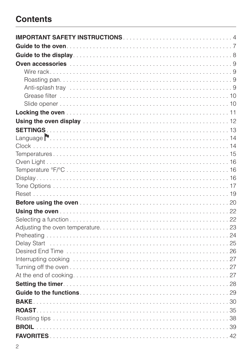 Miele H 394 User Manual | Page 2 / 68