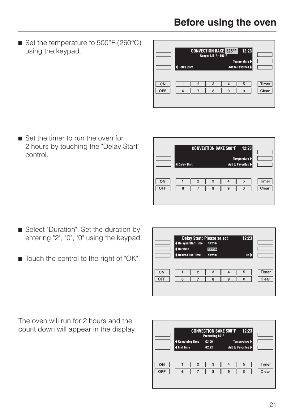Before using the oven | Miele H 394 User Manual | Page 21 / 68