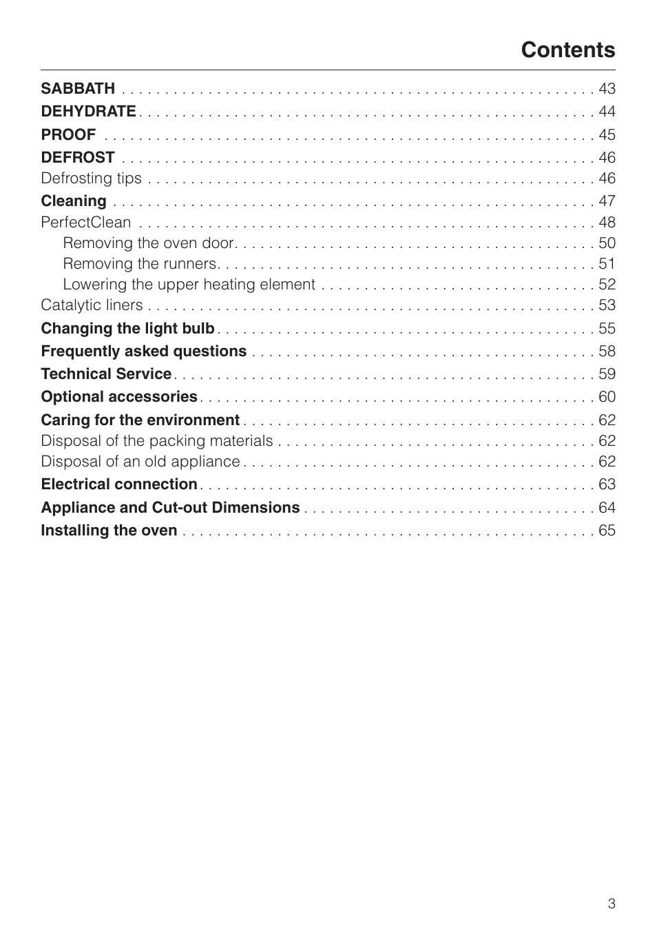 Miele H 394 User Manual | Page 3 / 68