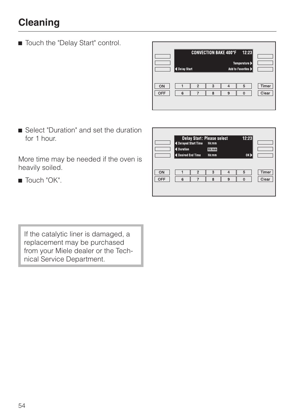 Cleaning | Miele H 394 User Manual | Page 54 / 68
